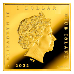 Niue: Caravaggio - Narcissus coloured 1 oz Silver 2022 Gilded Proof Coin