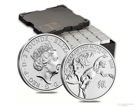 Jahr des Affen 1 oz Silber British Royal Mint 2016