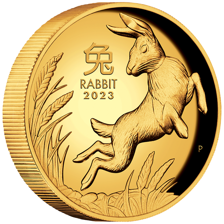 Perth Mint: Lunar III – A nyúl éve 1 uncia arany 2023 Proof magas domborzat