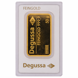 50 g-os Degussa aranyrúd