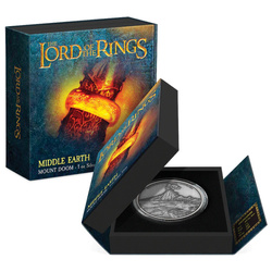 Niue: The Lord of the Rings - Mount Doom 1 uncja Srebra 2022 Antique Finish