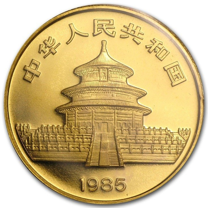 Čínská panda 1 unce zlata 1985