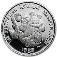 Koala 1/2 oz Platinum 1989PCGS PR69DCAM