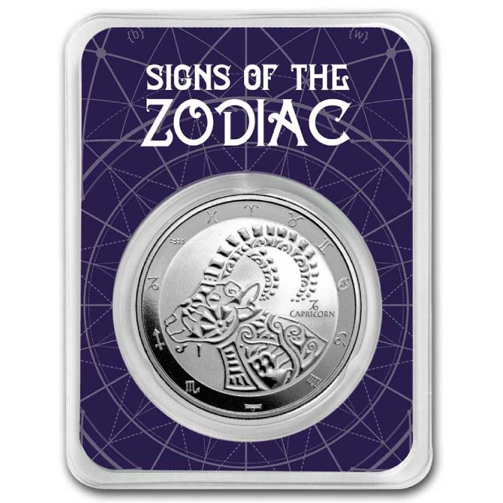 Tokelau : Série Zodiac - Capricorne 1 once d'argent 2024 Slab