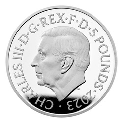 Lot de 5 pièces Royaume-Uni Argent 2023 Proof Piedfort Commemorative Coin