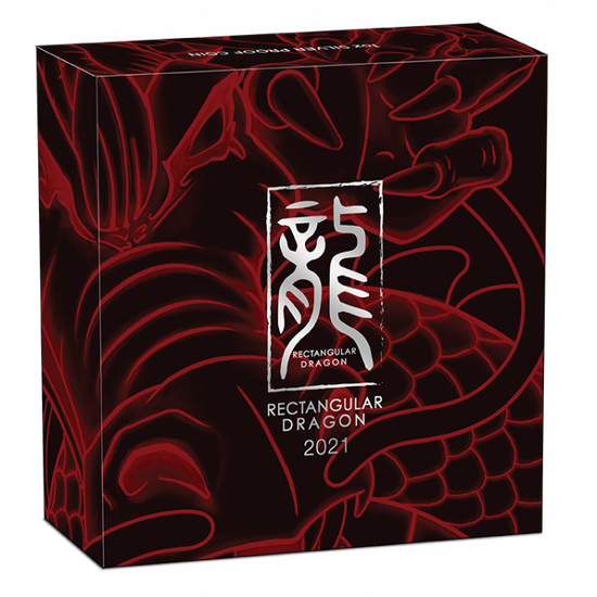 Dragon 1 oz Silber 2021 Proof Rectangular Coin