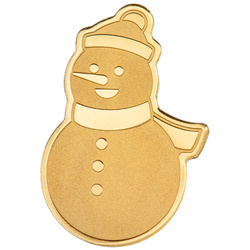 Palau: Snowman 0,5 grama Złota Silk Coin