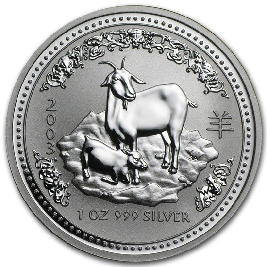 Lunar I: Rok Kozy 1 uncja Srebra 2003