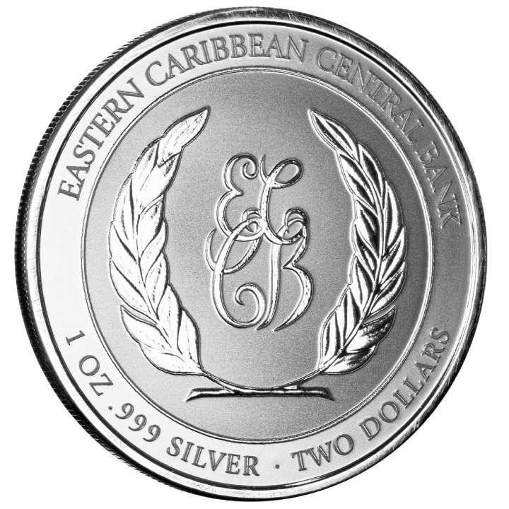 St. Kitts & Nevis: Coat of Arms 1 uncja Srebra 2024 Prooflike