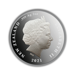 Új-Zélandi nyomkövető színes 2 uncia ezüst 2021 Proof