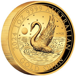 Łabędź 1 uncja Złota 2024 Proof High Relief 