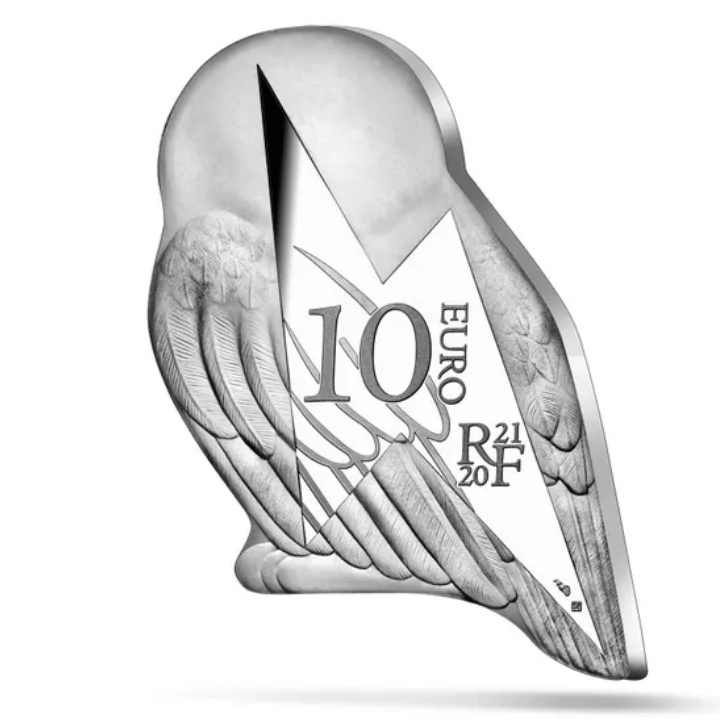 Francia: Harry Potter - Hedwig 10 Euro Plata 2021 Proof
