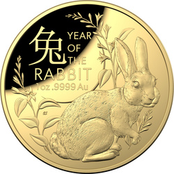 Lunar: Rok králíka 1 unce zlata 2023 Proof