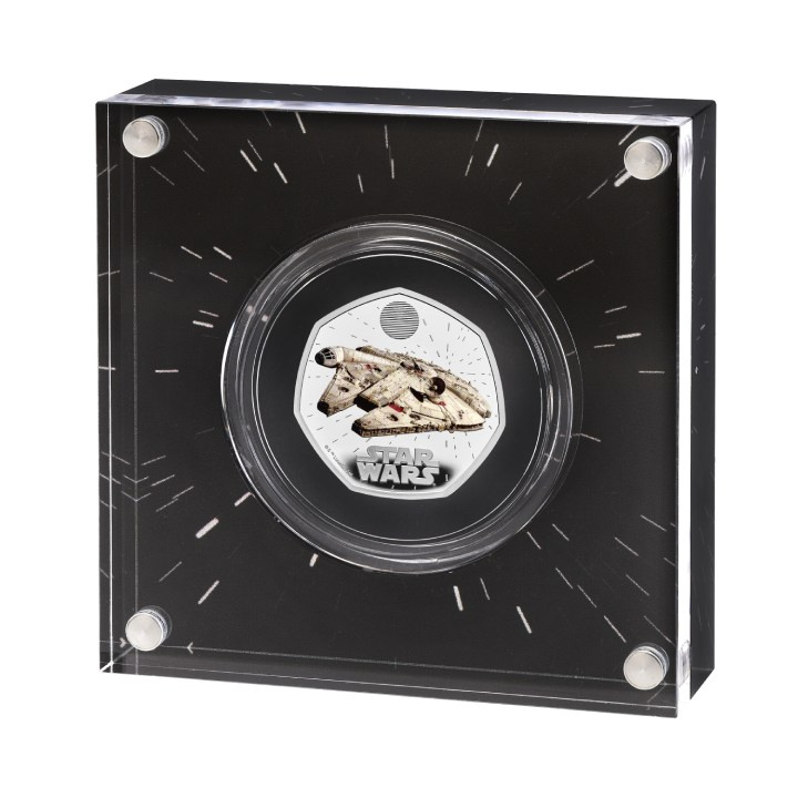 Star Wars: Millennium Falcon színes 50 penny ezüst 2024 Proof