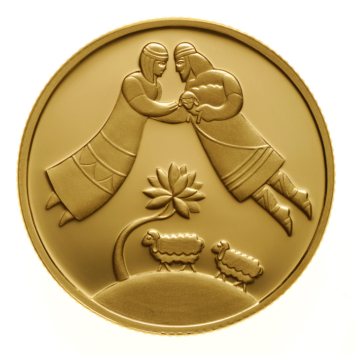 Jacob and Rachel 10 NIS Złoto 2003 Proof 
