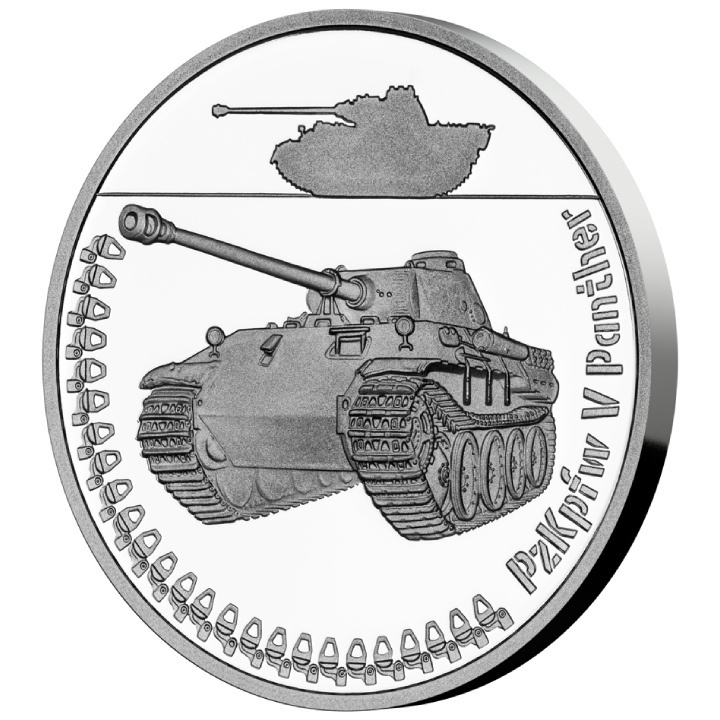 Niue: Veicoli corazzati - PzKpfw V Panther $1 Argento 2023 Proof