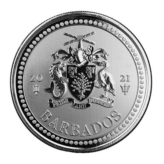 Barbados: Trident 1 uncja Srebra 2021