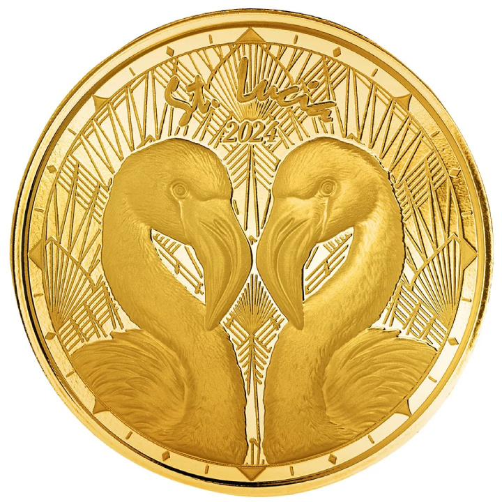 Svatá Lucie - Plameňáci 1 unce zlata 2024 Proof