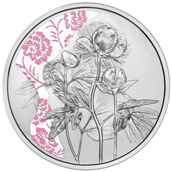 The Peony coloured 10 Euro Silber 2024 Proof Coin