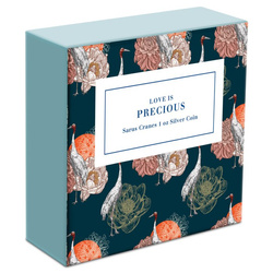 Niue: Love is Precious - Sarus Crane kolorowany 1 uncja Srebra 2024 Proof