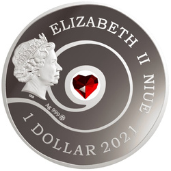Niue: Moneta dell'amore $1 Argento 2021 Proof