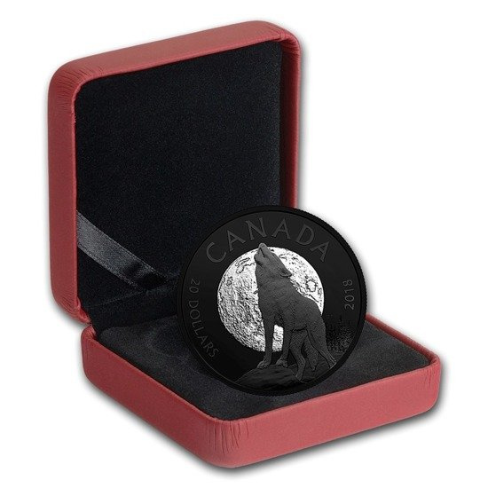 Nocturnal By Nature: lobo aullador 1 oz Plata 2018