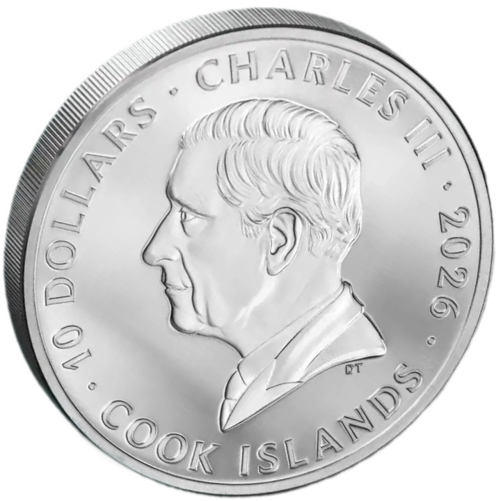 Srebrna Moneta Cook Islands: Head vs. Heart kolorowany 2 uncje Srebra 2026 Proof