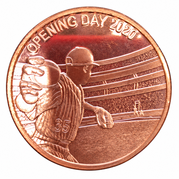 Medalla de cobre Baseball – Opening Day 2020, 1 onza AVDP
