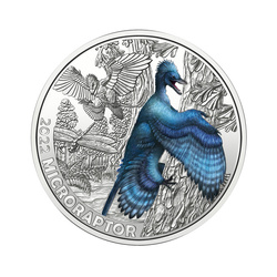 Microraptor gui barevný 3 eura měď 2022