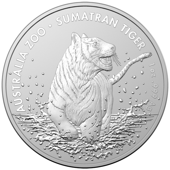Zoo australiano: Tigre di Sumatra 1 oncia d'argento 2020