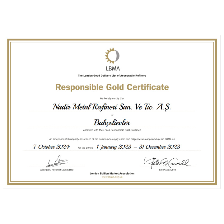 Nadir Bar 0,1 gramm arany LBMA GD finomító