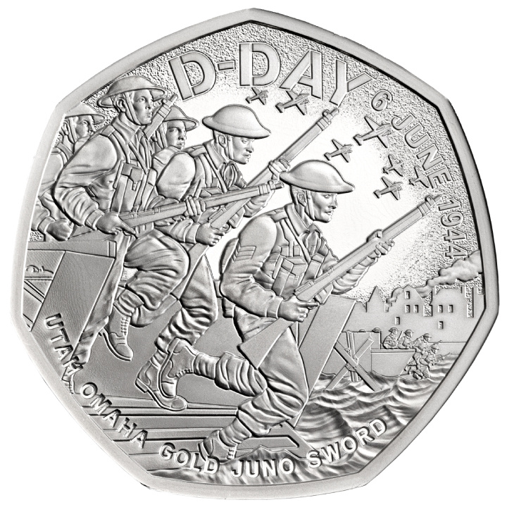 D-Day 50p Srebro 2024 Proof 