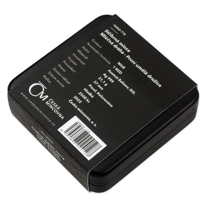 Niue: The Milky Way - The First Artificial Satellite coloured $1 Silber 2022 Proof