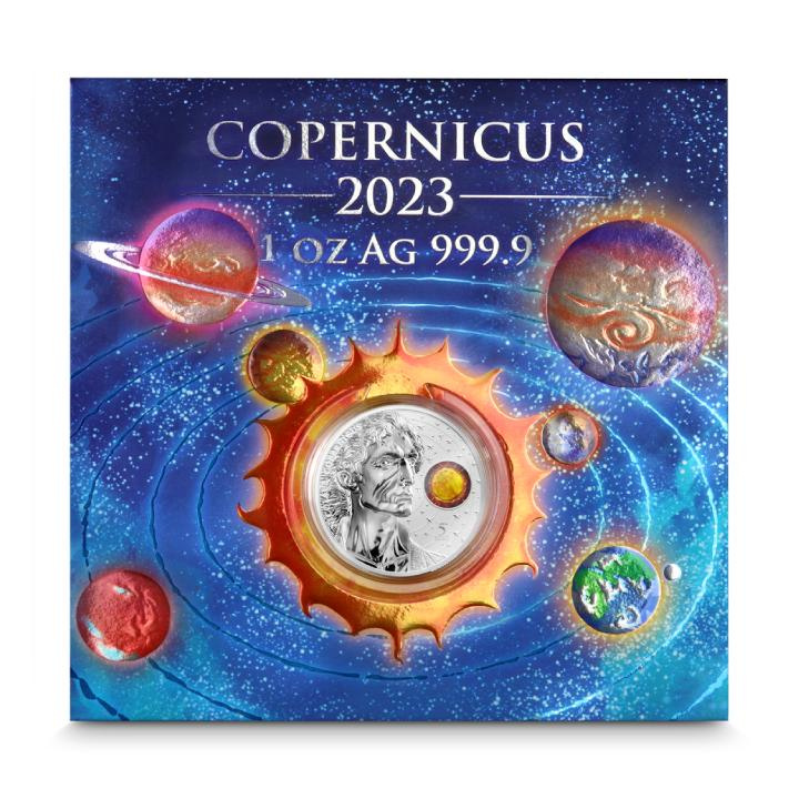 Malta Copernicus colorat 1 oz Argint 2023