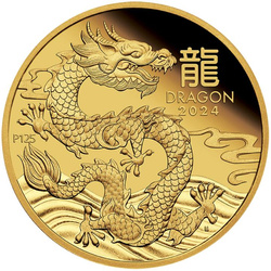 Perth Mint : Lunar III - Année du Dragon 1/4 once d'or 2024 Proof