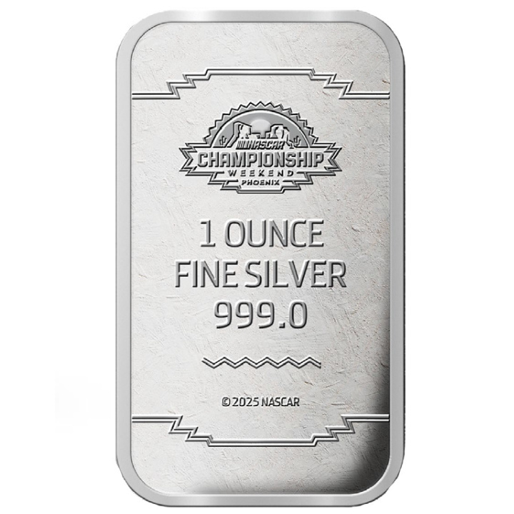 Nascar International Cupcoloured 1 oz Silver 2025 Bar