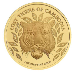 Le tigri perdute della Cambogia 1 oncia d'oro 2022