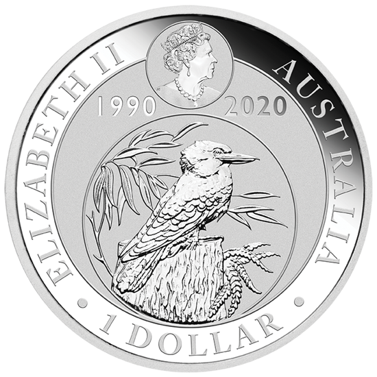 Kookaburra 1 uncja Srebra 2020 PAKIET 100 SZTUK