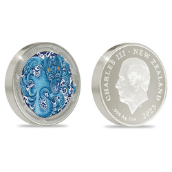 New Zealand: Water Taniwha  coloured 1 oz Silver 2025 Proof Coin