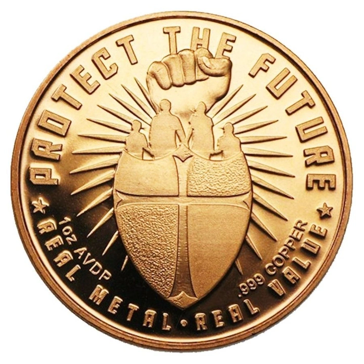 Safety in Numbers - Silver and Shells 1 oz Rame მედaglia