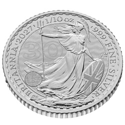 Monedă de argint Britannia 1/10 uncie de argint 2027