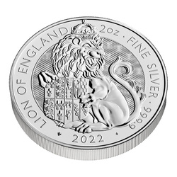 The Royal Tudor Beasts: Lion of England 2 oz Silber 2022 
