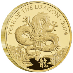 Royal Mint Lunar: Rok Smoka 5 uncji Złota 2024 Proof