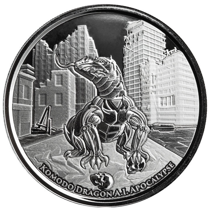 Tokelau: Komodo Dragon A.I. Apocalypse 1 oz Silber 2022 
