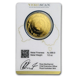 Australian Kangaroo 1/2 oz Gold 2018 Royal Australian Mint