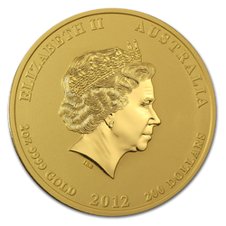 Lunar I: Jahr des Drache 2 oz Gold 2012