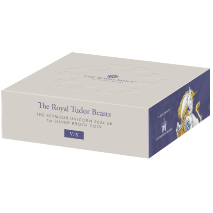 The Royal Tudor Beasts: The Seymour Unicorn 1 uncja Srebra 2024 Proof