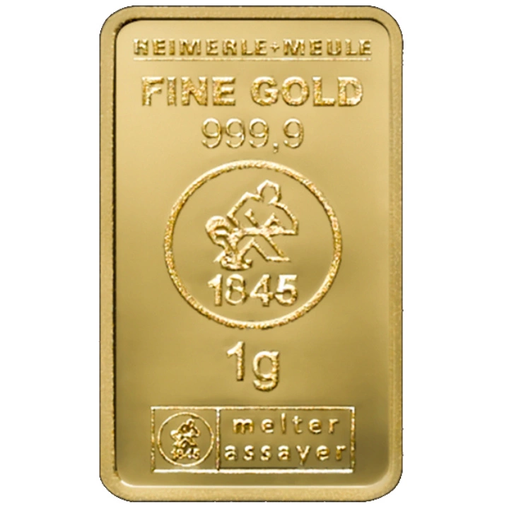 Lingotto Heimerle Meule 1 g Oro (senza CertiPack)