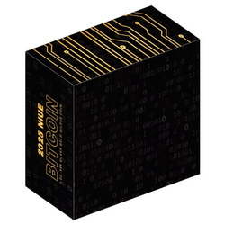 Niue: Bitcoin placcato in oro 1 oncia d'argento 2025