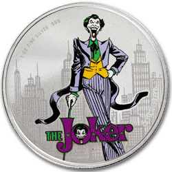 Samoa: DC Comics - Joker kolorowany 1 uncja Srebra 2024 Slab